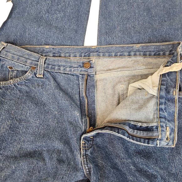 Dickes Mens 38x32 Medium Washed Straight Denim Jeans Workwear Outdoor Rough - Picture 8 of 13